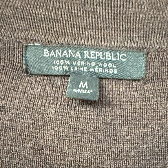 Banana Republic Washable Merino Wool Brown Cardigan. Size M - Picture 2 of 3